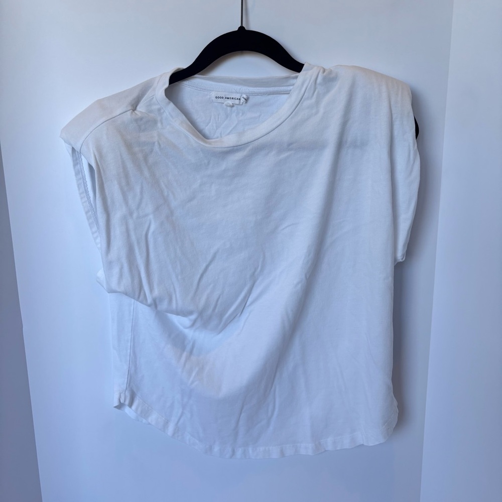 Good American Strong Shoulder Pad Sleeveless Shirt Size 2